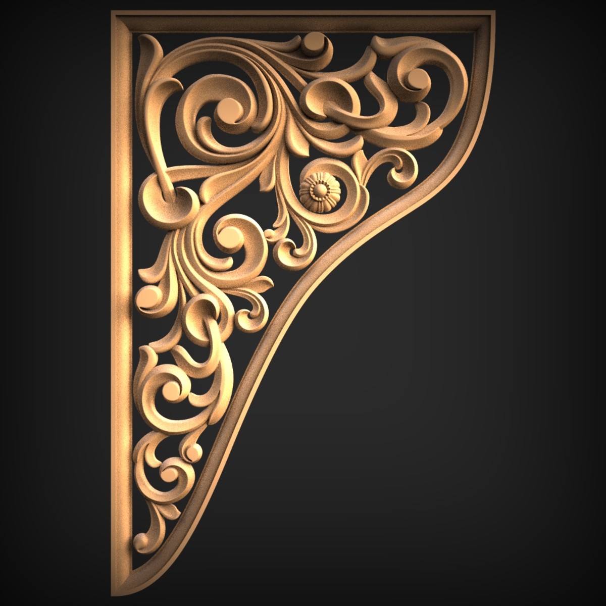 Acanthus Scroll Corner Onlay