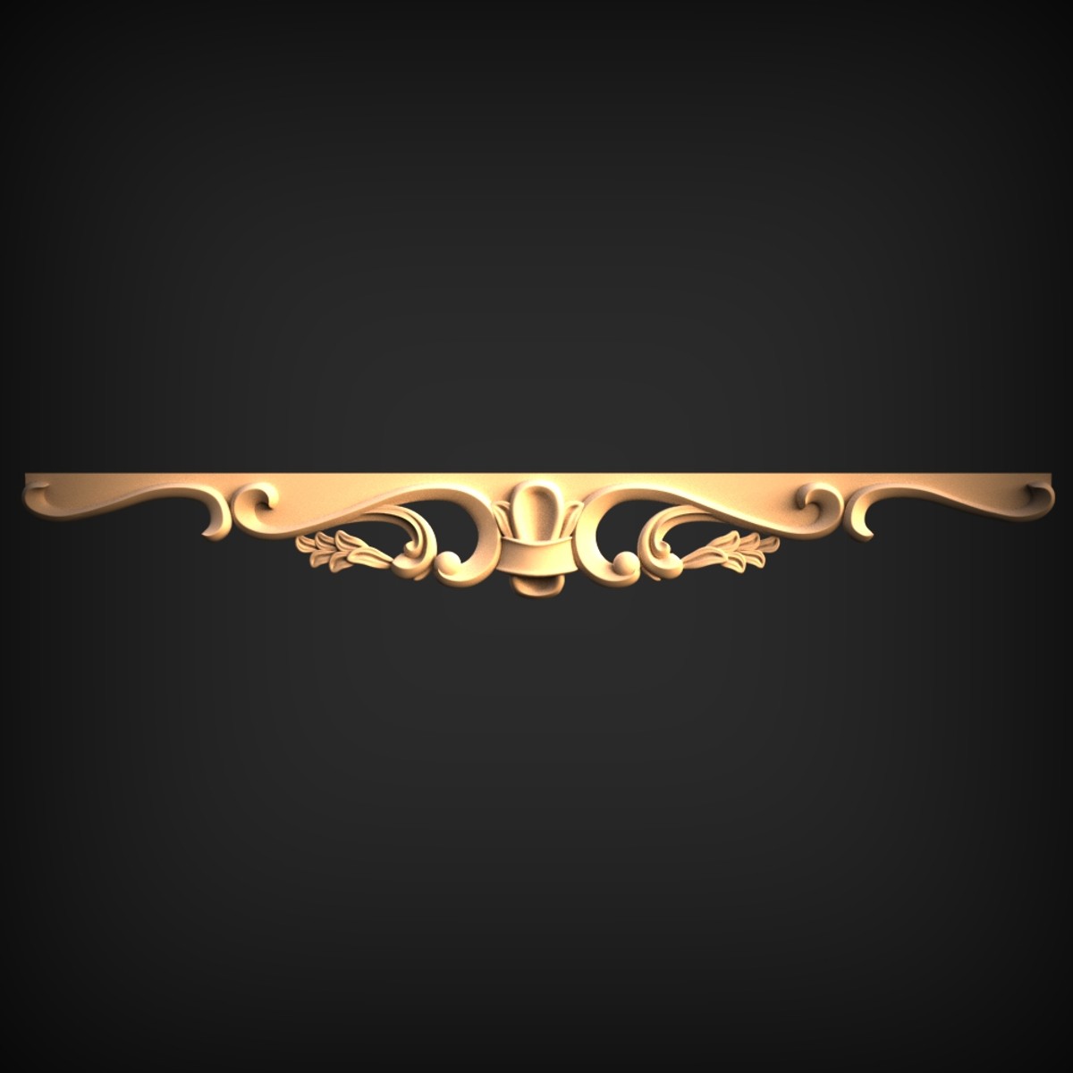 Scrolled Pediment Header Onlay