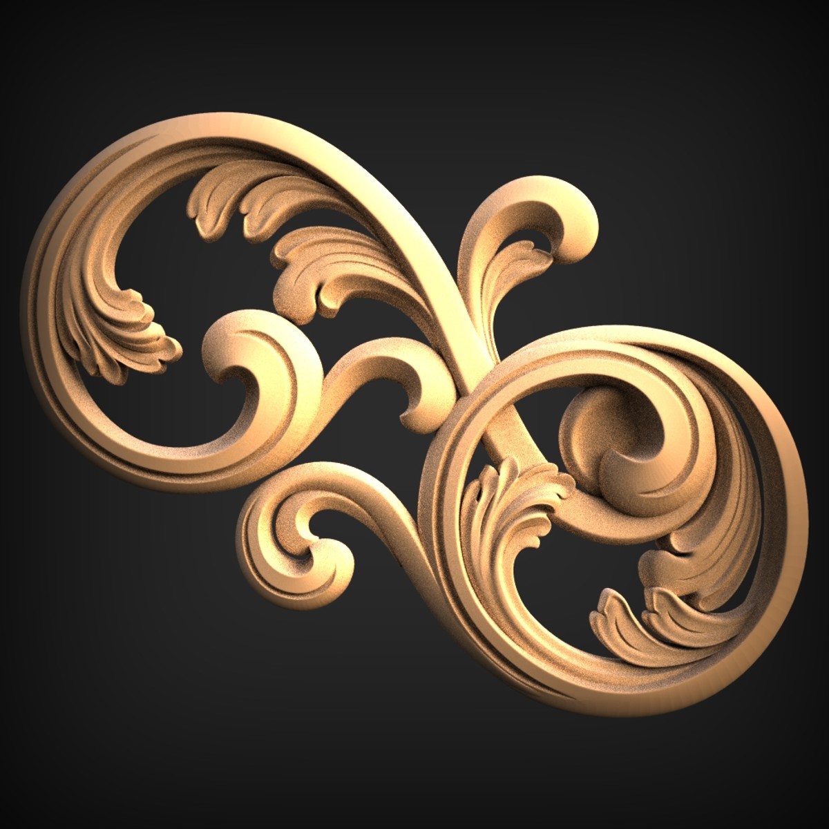 Baroque Acanthus Scroll Onlay