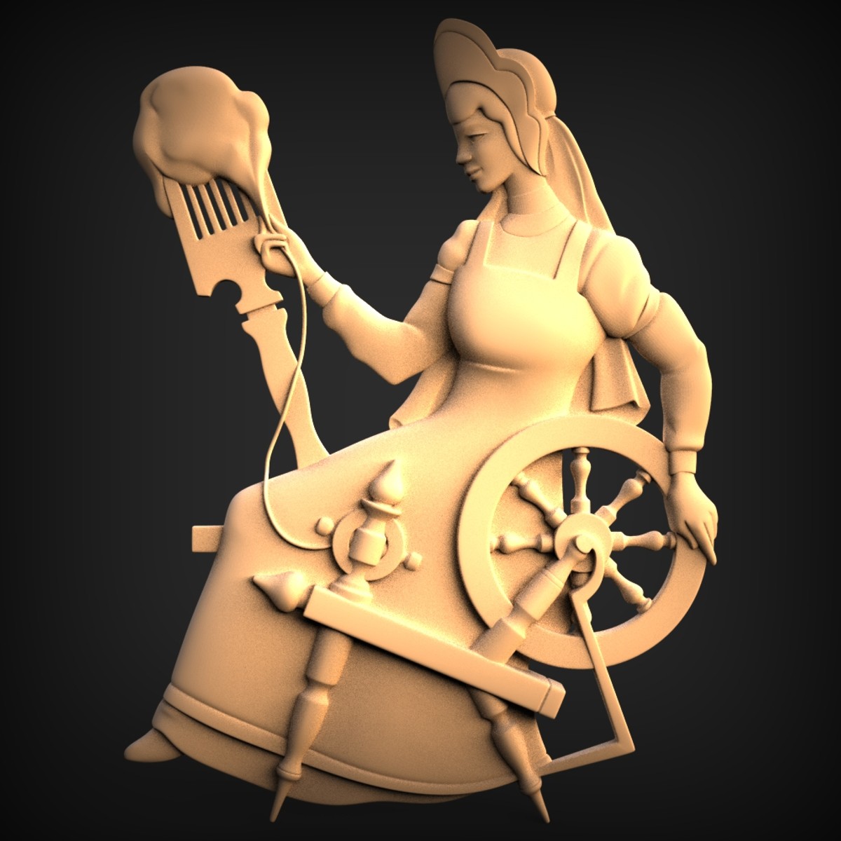 Spinner at the Spinning Wheel Relief
