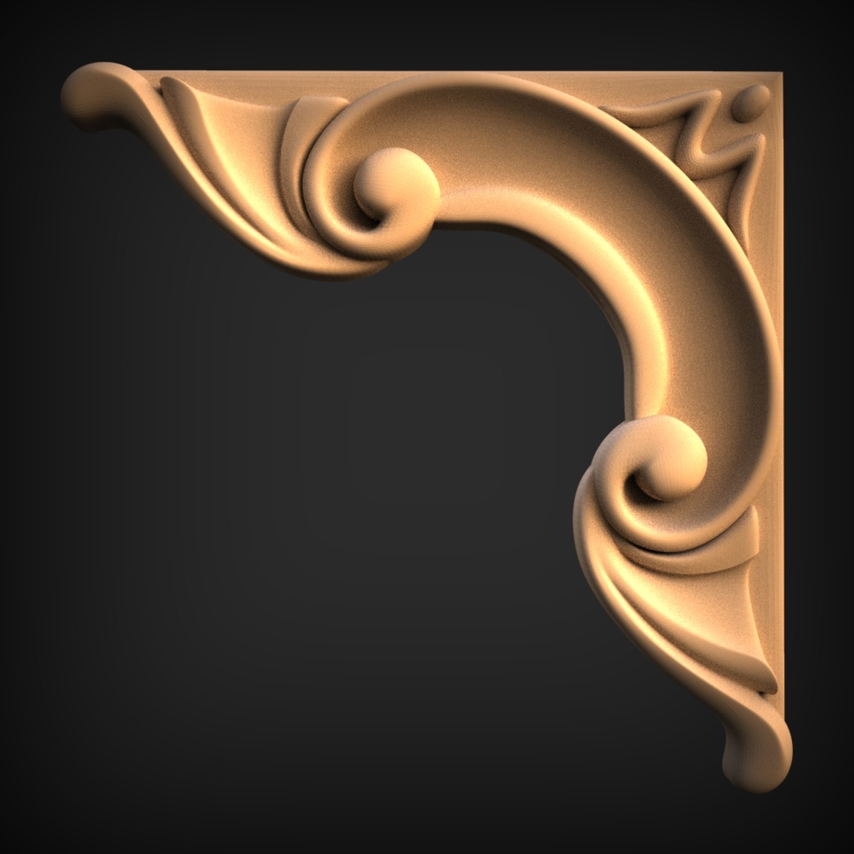Acanthus Scroll Corner Onlay