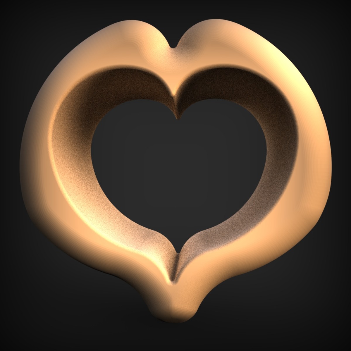 Sculpted Open-Heart Ornament