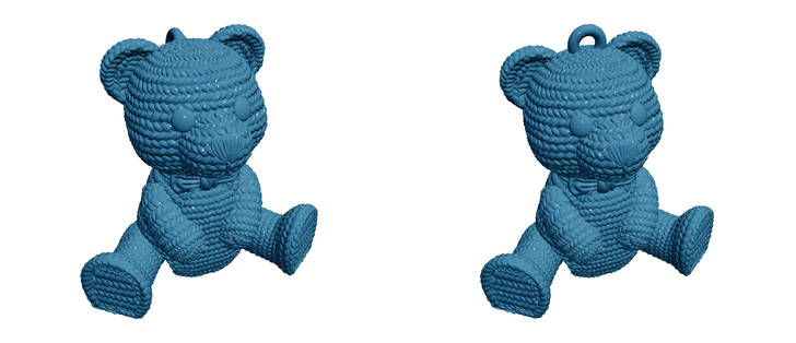 Crochet Bear Keychain — Articulated Flexi