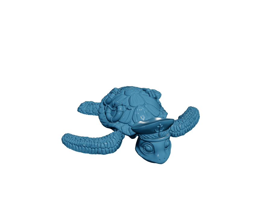 Navy Captain Turtle — Articulated Flexi