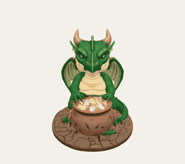 Cauldron-Hoard Dragon Wyrmling - Tabletop Miniature
