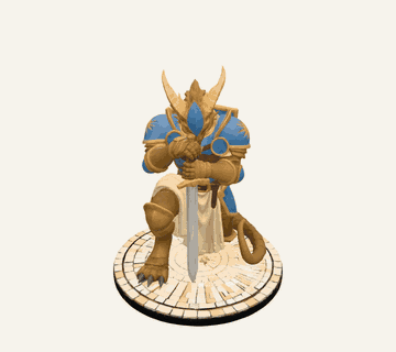 Dragonborn Paladin at Vigil - Tabletop Miniature